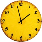 Horloge en verre tranche d'ananas 29 cm