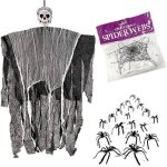 Horrible r�colteur d'halloween : d�coration terrifiante avec araign�es et toile d'araign�e