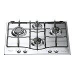 Hotpoint ariston pcn 642 ix / ha - table de cuisson au gaz - 4 plaques de cuisson - niche - largeur : ...