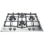 Hotpoint pcn 642 ix / har acier inoxydable int�gr� 60 cm gaz 4 zones