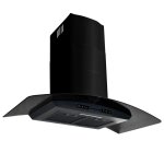 Hotte murale acier inoxydable 756 m� / h 90 cm noir