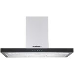 Hotte rosieres rhp90tx mont�e au mur noir, acier inoxydable 504 m� / h