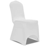 Housse blanche extensible pour chaise 50 pices