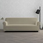 Housse de canap� �lastique : gris colombe / 3 places