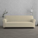 Housse de canap� �lastique leslie : cr�me / 3 places