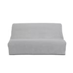 Housse clic - clac en coton panama gris clair