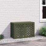Housse de clim' vidaxl olive 90x40x60 cm acier