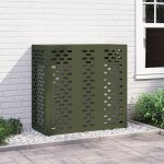 Housse de clim' vidaxl vert olive 110x50x105 cm acier