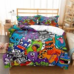 Housse de couette 200x200 cm motif basketball monster street graffiti parure de lit avec fermeture eclair ... Housse de couette 200x200 cm motif basketball monster street graffiti parure de lit avec fermeture eclair ...