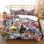 Housse de couette 200x200 cm motif basketball monster street graffiti parure de lit avec fermeture eclair ... Housse de couette 200x200 cm motif basketball monster street graffiti parure de lit avec fermeture eclair ...