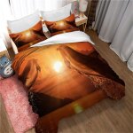 Housse de couette 200x200, parure de lit queen size, parure de lit 2 personnes avec motif dauphin sautant, ...