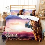 Housse de couette 200x200cm el�gante - parure de lit the legend of zelda avec fermeture eclair - housse ...