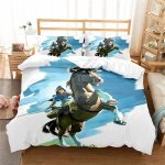 Housse de couette 200x200cm el�gante - parure de lit the legend of zelda avec fermeture eclair - housse ...