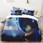 Housse de couette 3d exquise dessin anime sonic papier peint anime impression num�rique ensemble de literie ...