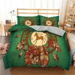 Housse de couette attrape - r��ves parure de lit boh��me dreamcatcher en plumes imprim�� housse de couette ...