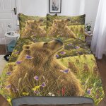 Housse de couette bear impression d animal parure de lit en microfibre hypoallergique housses de couettes ...