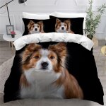 Housse de couette border collie x imprim�� d chien de compagnie parure de lit personnes hypoallergique ...