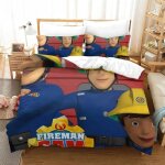 Housse de couette camion de pompier parure de lit sam le pompier taie d'oreiller parure de lit sam le ...