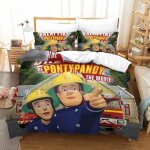 Housse de couette camion de pompier parure de lit sam le pompier taie d'oreiller parure de lit sam le ...