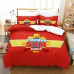 Housse de couette camion de pompier parure de lit sam le pompier taie d'oreiller parure de lit sam le ...