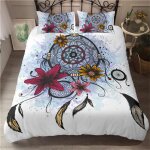 Housse de couette capteur de r��ve, attrape - r��ves parure de lit x cm avec fermeture��clair + taies ...