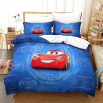 Housse de couette cars, parure de lit car, impression num��rique d, microfibre, fermeture ��clair hypoallerg�� ...