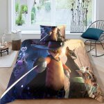 Housse de couette le chat pott�, motif dessin anime, chat mignon, parure de lit 3 pieces, housse de couette ...