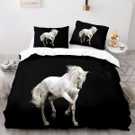 Housse de couette cheval x cm personnes parure de lit pi��ces cheval animal literie d hd impression microfibre ...