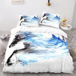 Housse de couette cheval x cm personnes parure de lit pi��ces cheval animal literie d hd impression microfibre ...