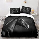 Housse de couette cheval x cm personnes parure de lit pi��ces cheval animal literie d hd impression microfibre ...