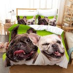 Housse de couette d chien animaux x cm parure lit personnes fille + x taies d'oreiller xcm microfibre ...