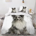 Housse de couette chien de berger shetland x imprim�� d chien animal parure de lit personnes hypoallergique ...