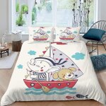 Housse de couette chien de dessin anim�� x imprim�� d animaux mignons parure de lit personnes hypoallergique ...