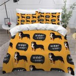 Housse de couette chien x imprim�� d chien animal parure de lit personnes hypoallergique microfibre literie ...