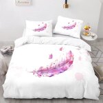 Housse de couette cm x cm papillon housse de couette x fille avec taies d'oreiller x cm moelleux polyester ...
