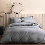 Housse de couette coton argent 200x200 cm Housse de couette coton argent 200x200 cm