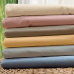 Housse de couette en coton biologique marron clair 260x240 cm