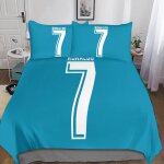 Housse de couette cristiano ronaldo impression d football parure de lit en microfibre hypoallergique ...