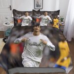 Housse de couette cristiano ronaldo microfibre parure de lit housses de couettes football avec taies ...