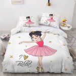 Housse de couette danseuse x imprim�� d jolie princesse parure de lit personnes hypoallergique microfibre ...