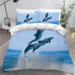 Housse de couette dauphin oc��an x imprim�� d animaux mignons parure de lit personnes hypoallergique ...