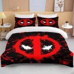 Housse de couette deadpool, parure de lit garcon , parure de lit super - h�ros, taie d'oreiller, cadeau ...