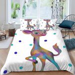 Housse de couette dessin anim�� girafe x imprim�� d animaux mignons parure de lit personnes hypoallergique ...