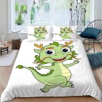 Housse de couette dinosaure de dessin anim�� x imprim�� d animaux mignons parure de lit personnes hypoallergiq ...