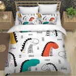 Housse de couette dinosaure de dessin anim�� x imprim�� d animaux mignons parure de lit personnes hypoallergiq ...