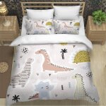 Housse de couette dinosaure de dessin anim�� x imprim�� d animaux mignons parure de lit personnes hypoallergiq ...