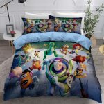 Housse de couette super douce 3 pieces ste - x avec fermeture eclair toy story, parure de lit 100 % microfibre ...
