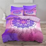 Housse de couette dreamcatcher parure de lit boh��me attrape - r��ves en plumes imprim�� housse de couette ...