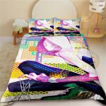 Housse de couette pour enfants spider - man, parure de lit avec housse de couette, taille queen et king, ...