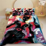 Housse de couette pour enfants spider - man, parure de lit avec housse de couette, taille queen et king, ...